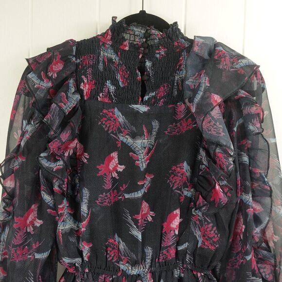 Beulah Style Womens Tiered Flowy Dress X-Small - Picture 3 of 11